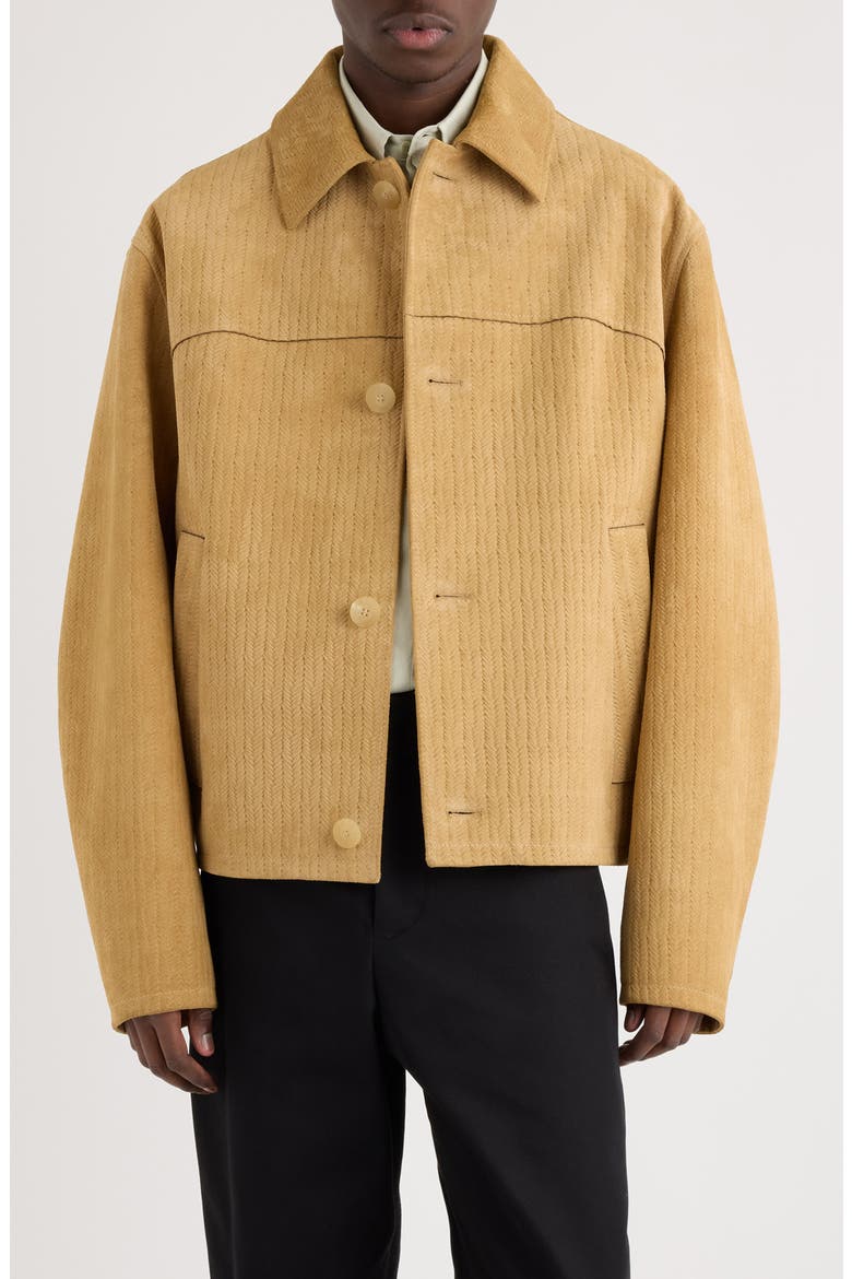 Le Blouson Vannier Basket Weave Leather Jacket (Men) | Nordstrom
