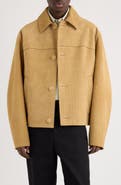 Jacquemus Le Blouson Vannier Basket Weave Leather Jacket