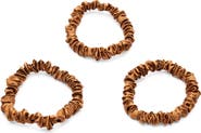 BLISSY 3-Pack Skinny Silk Scrunchies