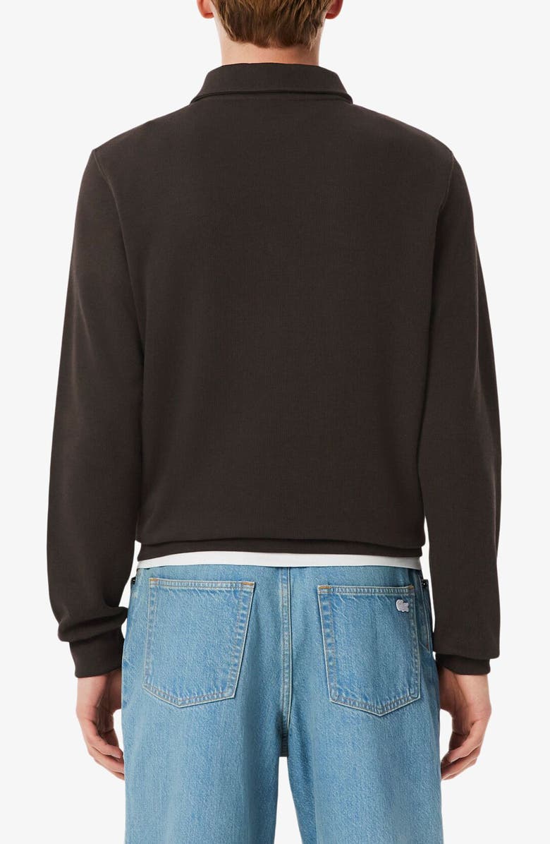 Lacoste Cotton Rib Polo Sweatshirt, Alternate, color, Port 0