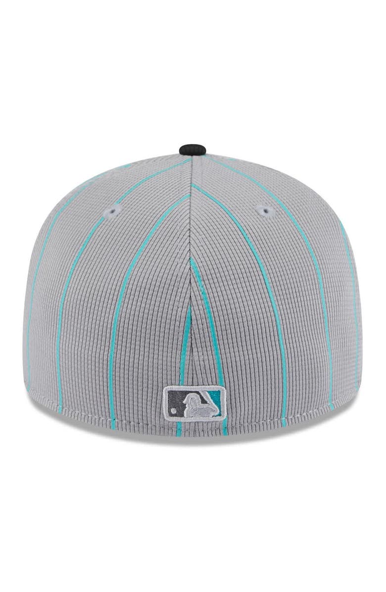 New Era Men's New Era Gray/Black Miami Marlins 2025 Batting Practice Low Profile 59FIFTY Fitted Hat, Alternate, color, Gray