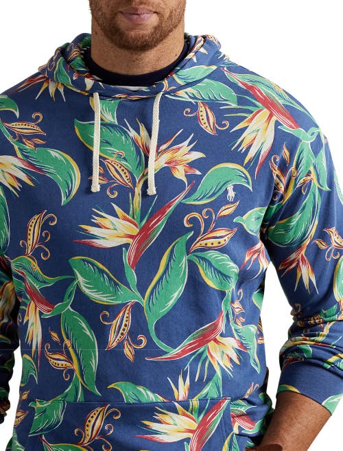 Polo Ralph Lauren Big & Tall Tropical Spa Terry Hoodie In Bird Pardise Flor