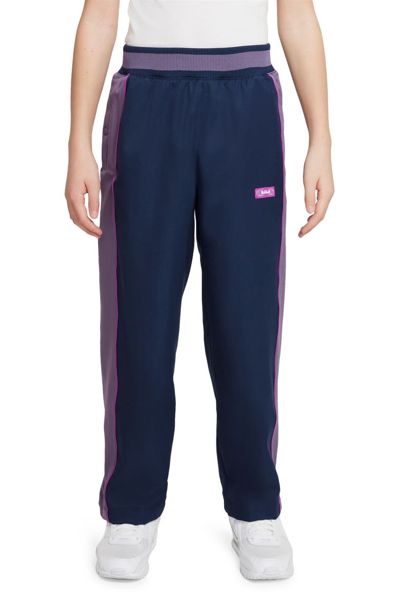 Kid's LeBron Dri-FIT Track Pants, Main, color, MIDNIGHT NAVY/ PURPLE
