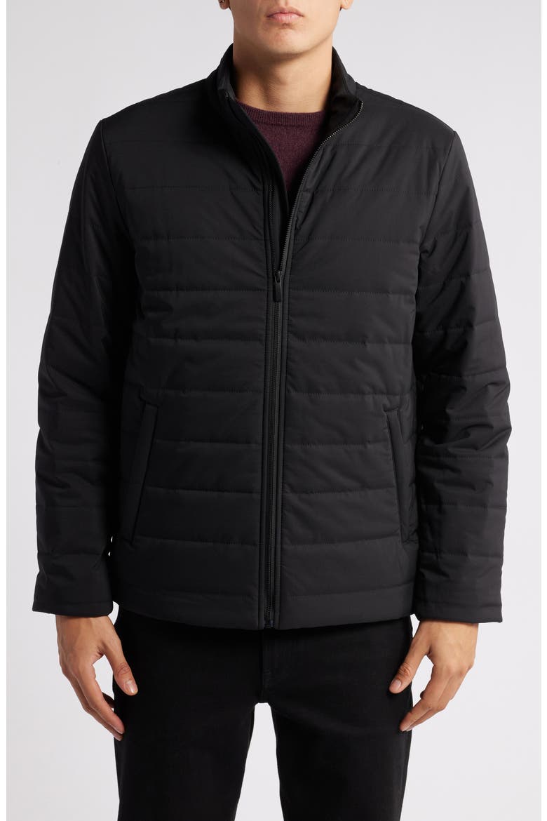 Quilted Insulated Jacket, Alternate, color, BLACK