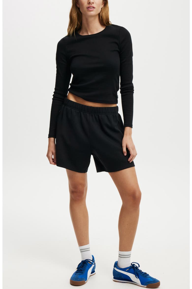 Women's Active Core Rib Longsleeve, Alternate, color, Black