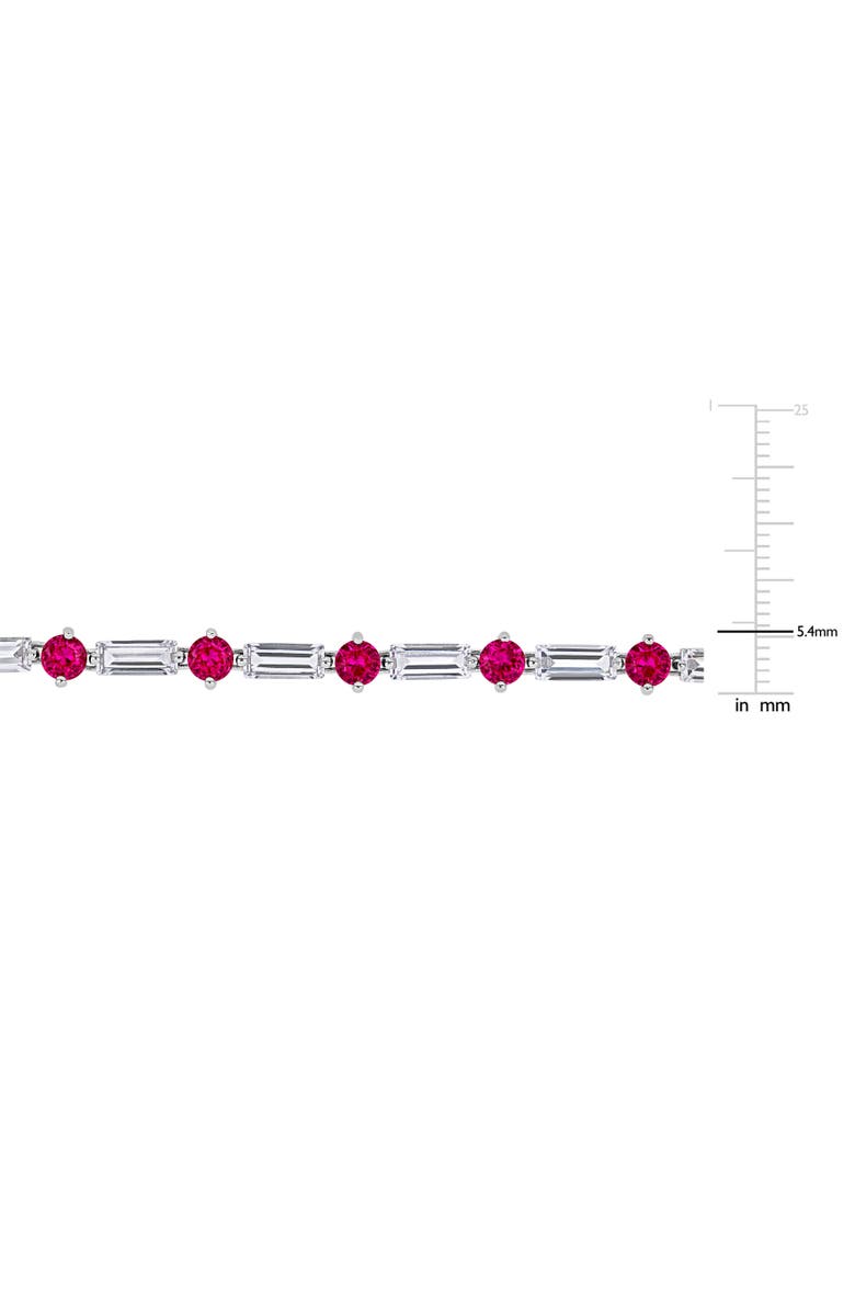 Julianna B. Lab-Created Ruby & White Sapphire Tennis Bracelet, Alternate, color, Lab-Created Ruby