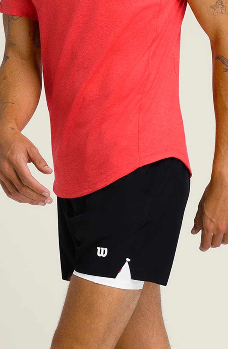 WILSON Tournament V2 Tennis Shorts, Alternate, color, Black