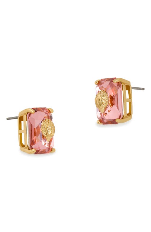 KURT GEIGER KURT GEIGER LONDON EMERALD CUT CRYSTAL STUD EARRINGS