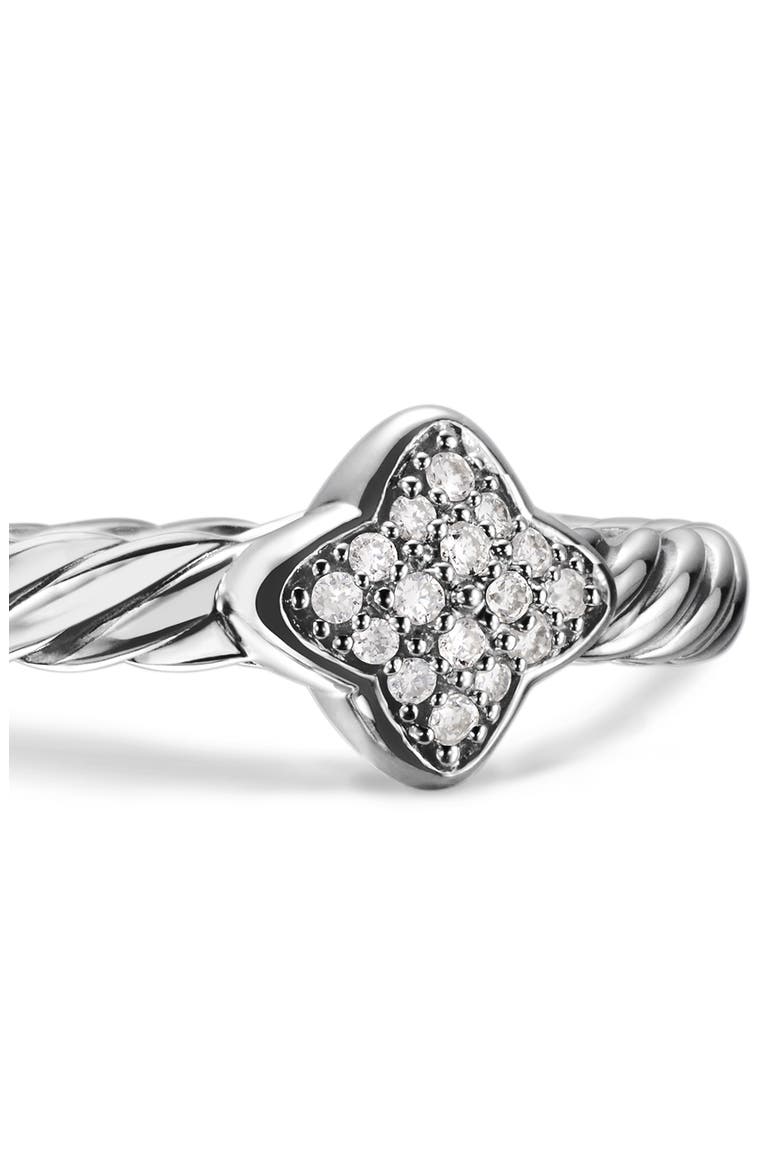 Quatrefoil Ring with Diamonds, Alternate, color, DIAMOND