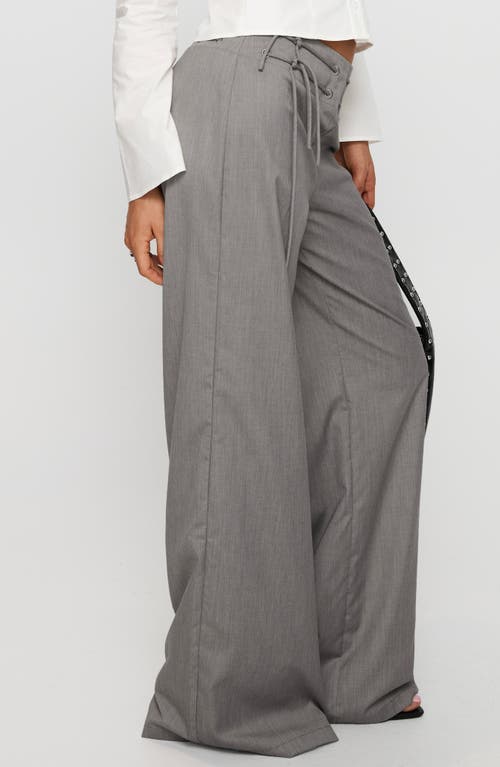 Princess Polly Just Have Fun Wide Leg Pants In Gray