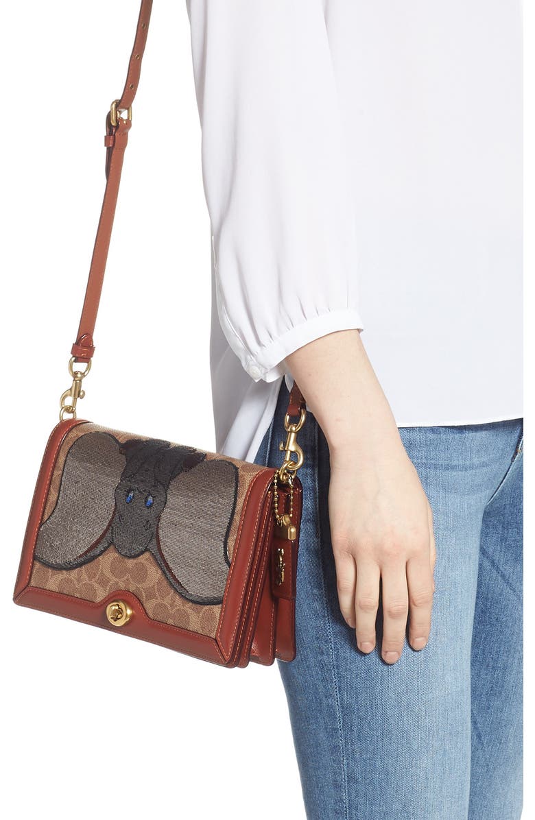 COACH Disney x COACH Dumbo Signature Canvas Bag, Alternate, color,