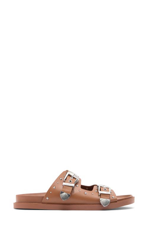 Steve Madden Connely Buckle Slide Sandal In Cognac