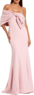 Mac Duggal Women's Beaded Off-the-Shoulder Satin Trumpet Gown