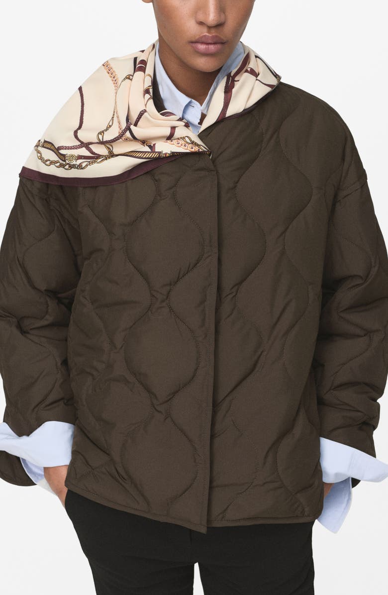 MANGO Quilted Anorak, Main, color, 