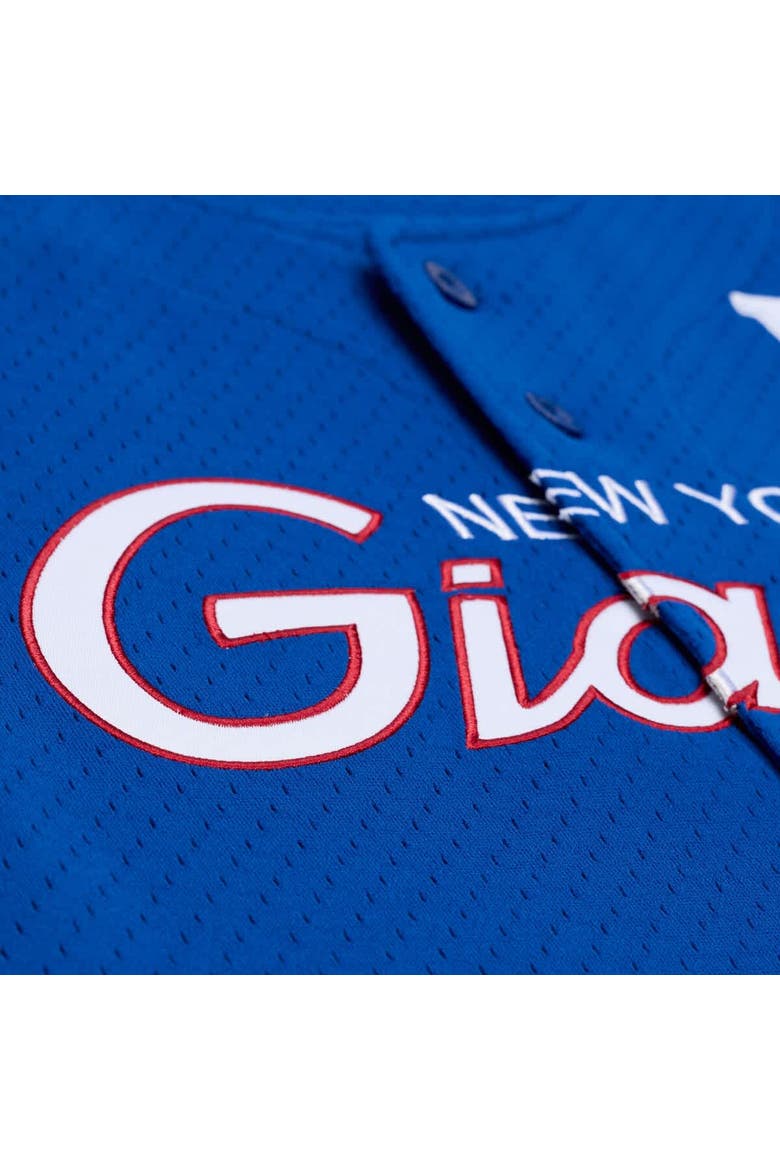 Men's Mitchell & Ness  Royal New York Giants Head Coach Mesh Full-Button Fashion Jersey, Alternate, color, Royal