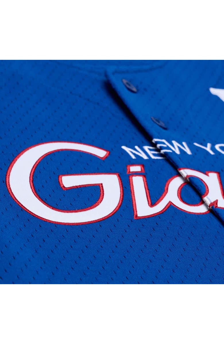 Mitchell & Ness Men's Mitchell & Ness  Royal New York Giants Head Coach Mesh Full-Button Fashion Jersey, Alternate, color, Royal