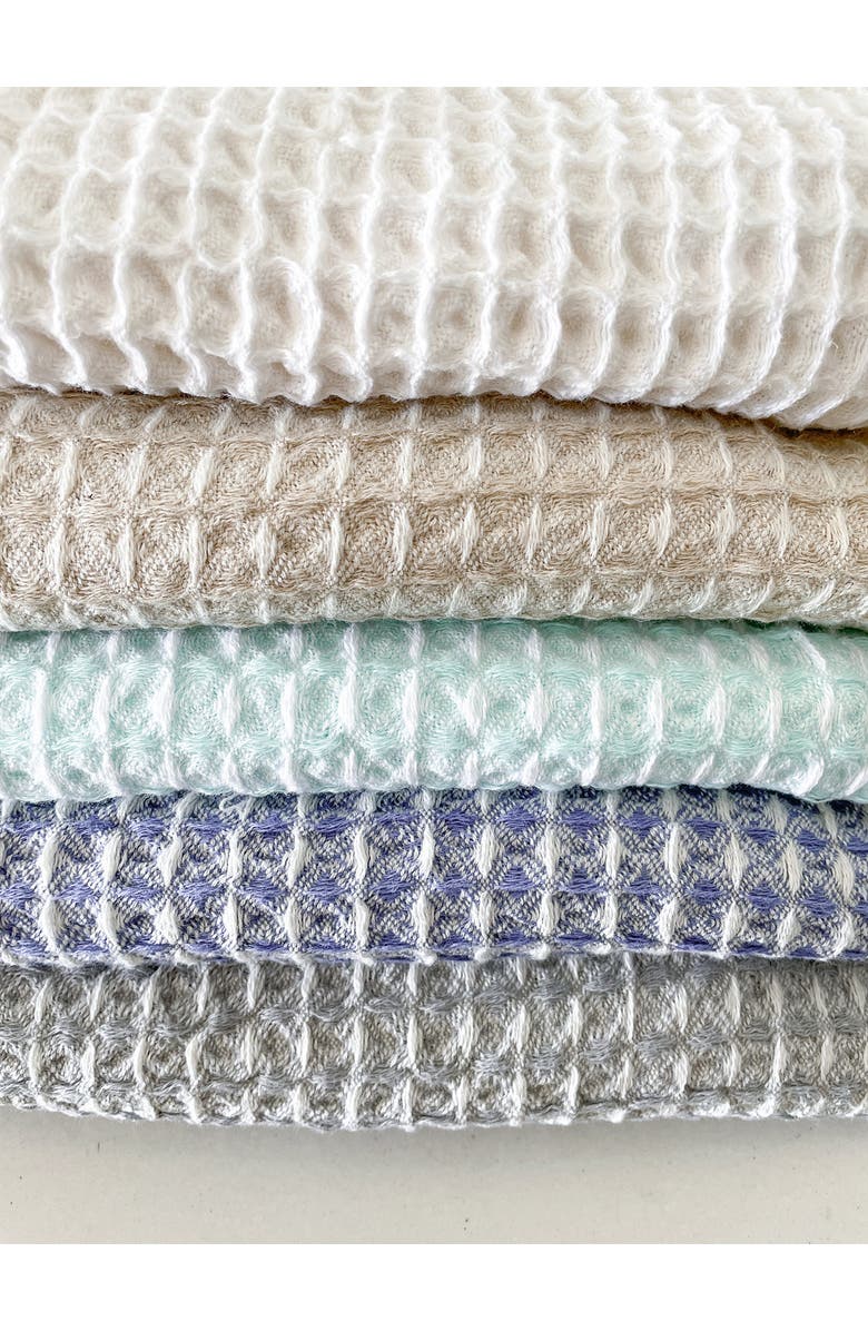 Anaya 2 Tone Turkish Cotton Waffle Bath Towel, Alternate, color, Natural Beige