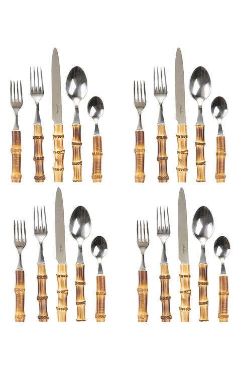 Bamboo 20-Piece Flatware Place Setting