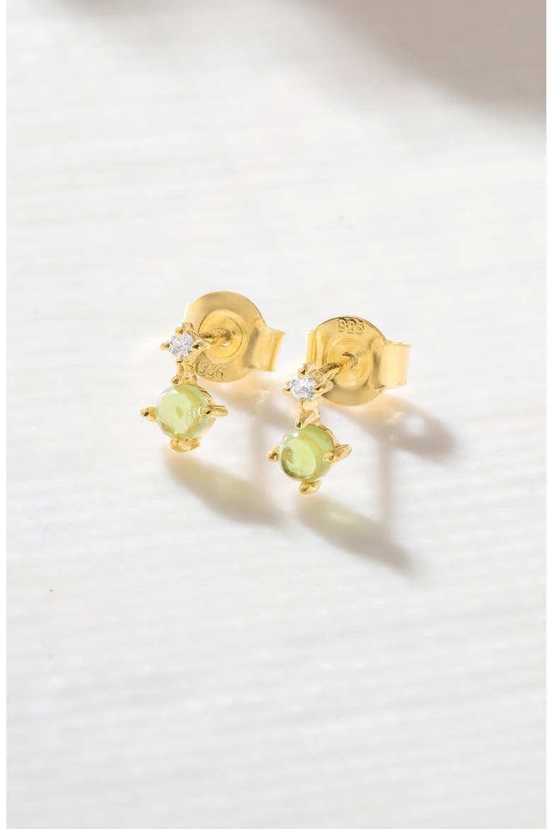 Emerald & White Topaz Double Drop Earrings, Alternate, color, LIGHT GREEN