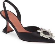Amina Muaddi Begum Crystal Pointed Toe Slingback Pump