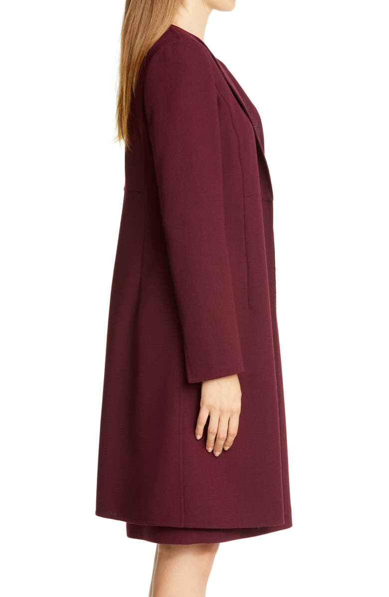 Lafayette 148 New York Russo Longline Wool Coat, Alternate, color, 