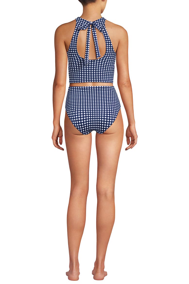 Tugless Portrait Back Set, Alternate, color, Deep Sea Navy Gingham
