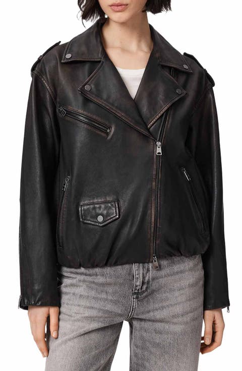 Samina Leather Biker Jacket