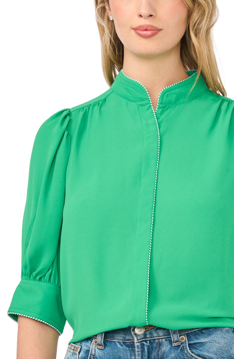 CeCe Pearce Puff Sleeve Top, Alternate, color, Vibrant Kelly