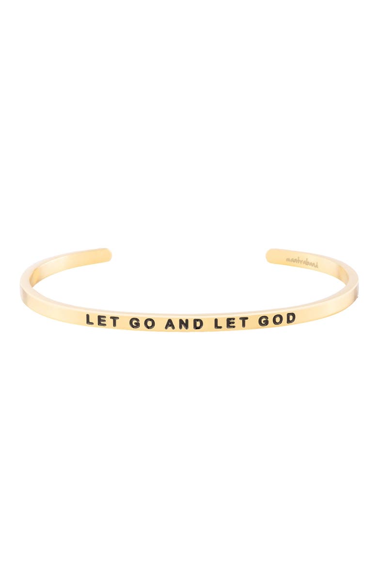 Mantra Let Go And Let God bracelet, Main, color, Yellow Gold