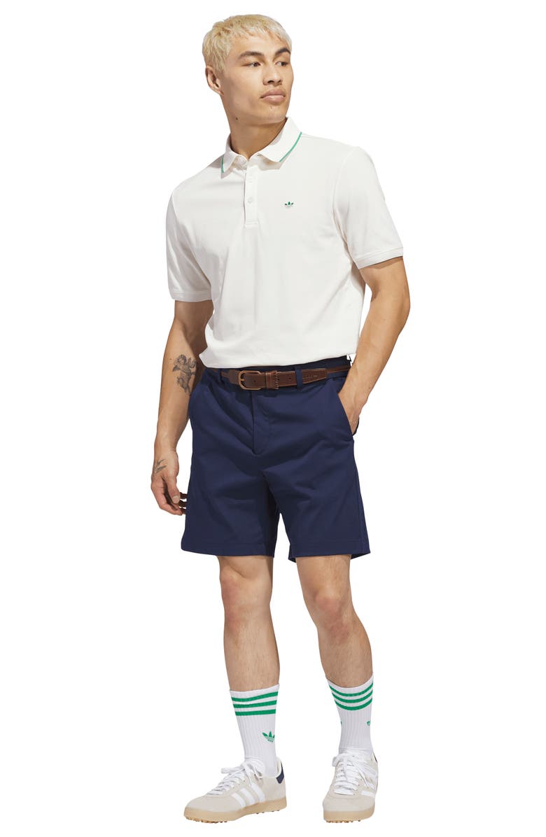 adidas Solid Twistknit Cotton Blend Golf Polo, Alternate, color, Chalk White/ Court Green
