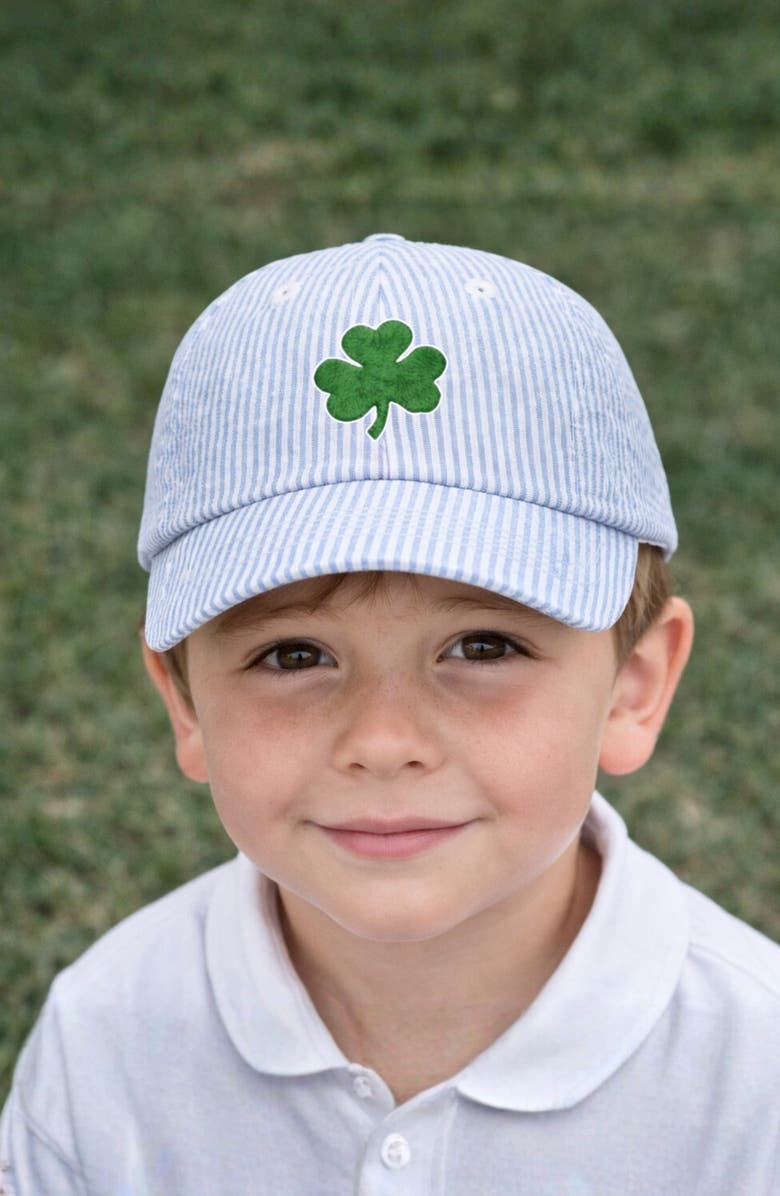 Bits & Bows Shamrock Baseball Hat, Alternate, color, Blue