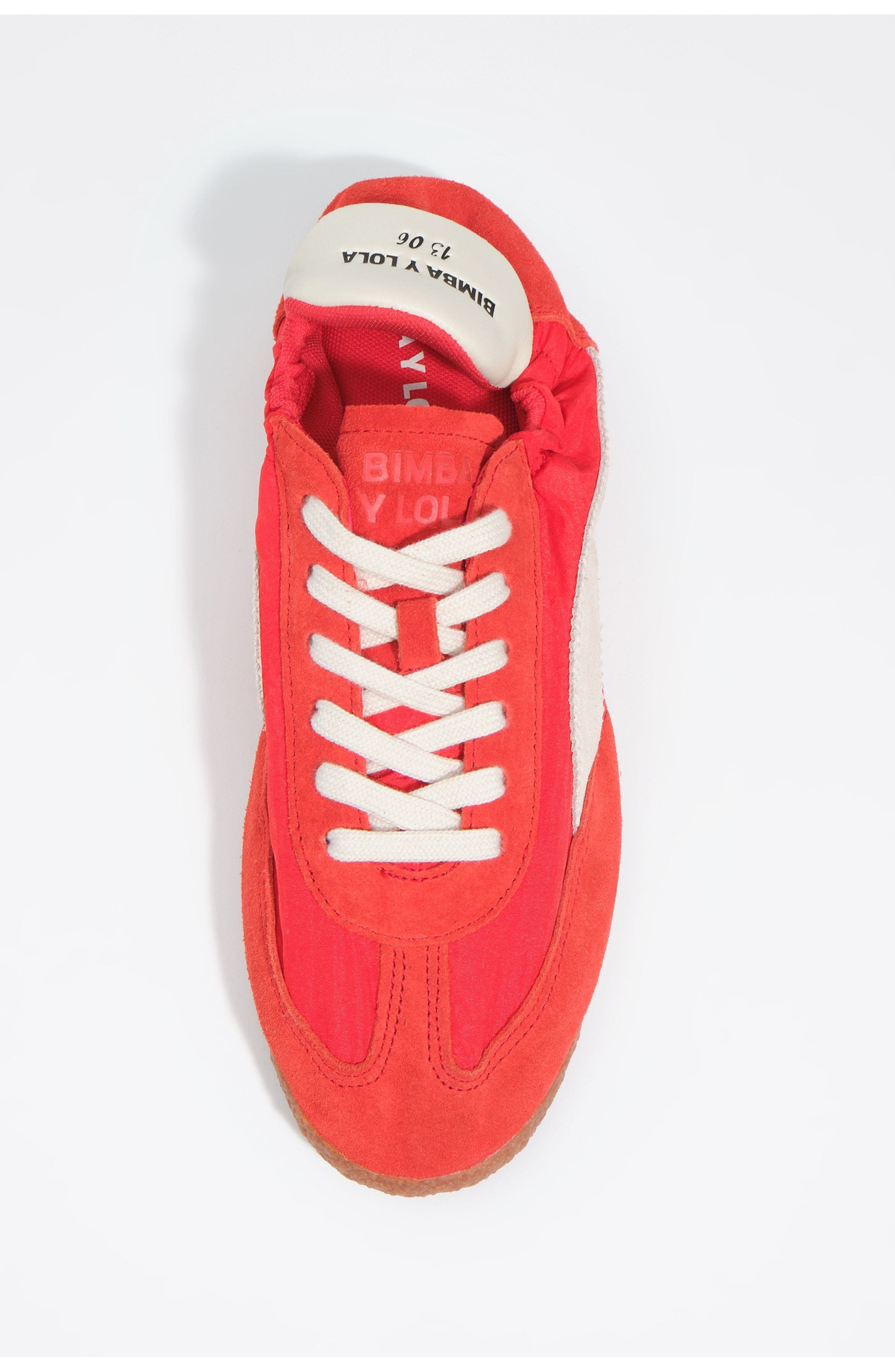 Suede Nylon 13 06 Sneaker, Alternate, color, RED