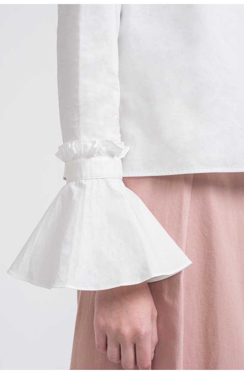 J.O.A. Ruffle Trumpet Sleeve Top, Alternate, color, 