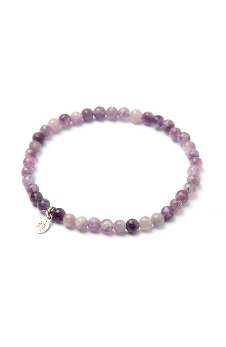 Tiny Rituals Lepidolite Energy Bracelet, Main, color, Dark Purple