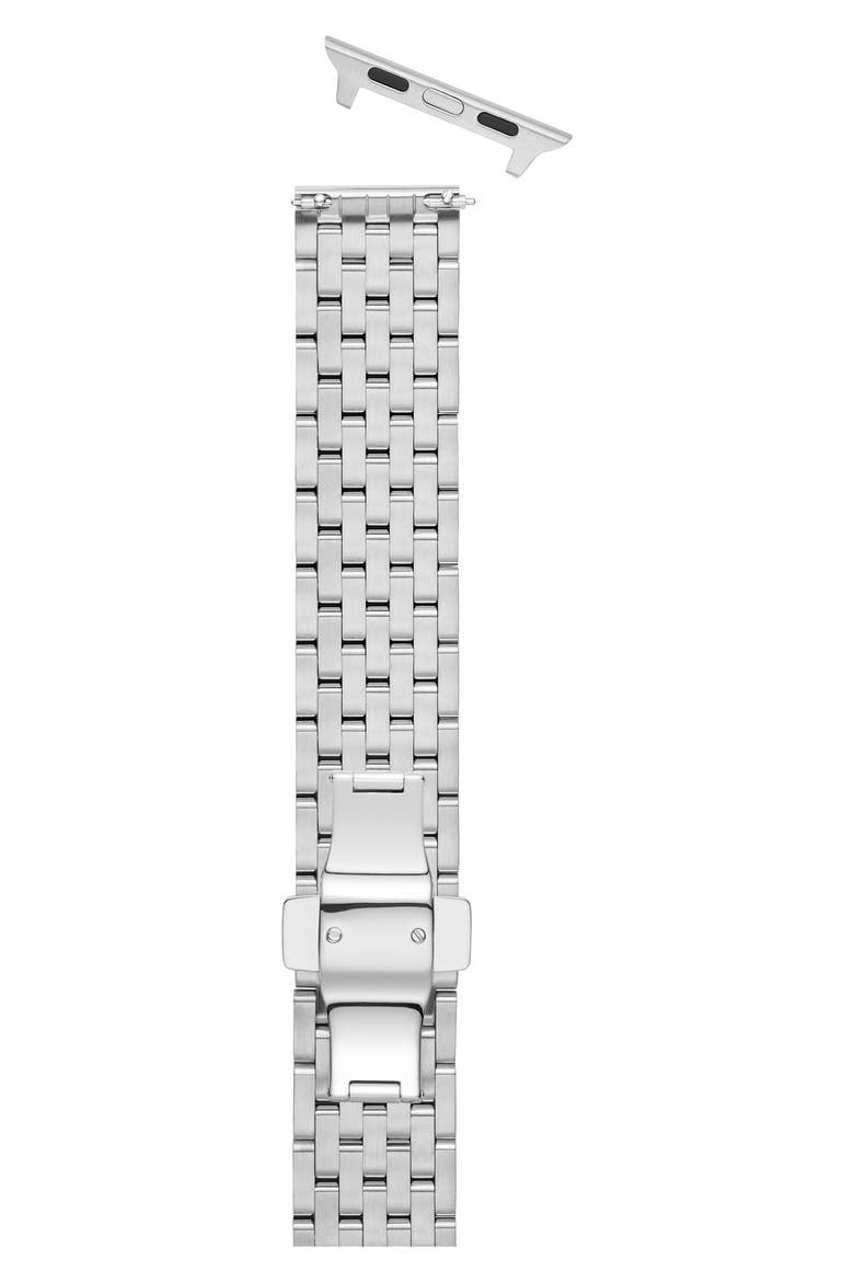 Stainless Steel 20mm Apple Watch® Bracelet Watchband, Alternate, color, SILVER/PINK GOLD