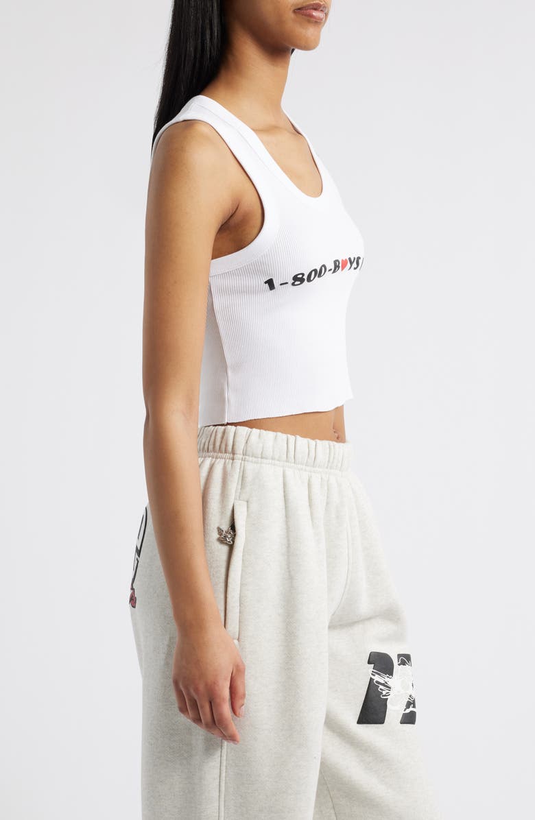 BOYS LIE 1-800 Heart Crop Rib Graphic Tank, Alternate, color, 