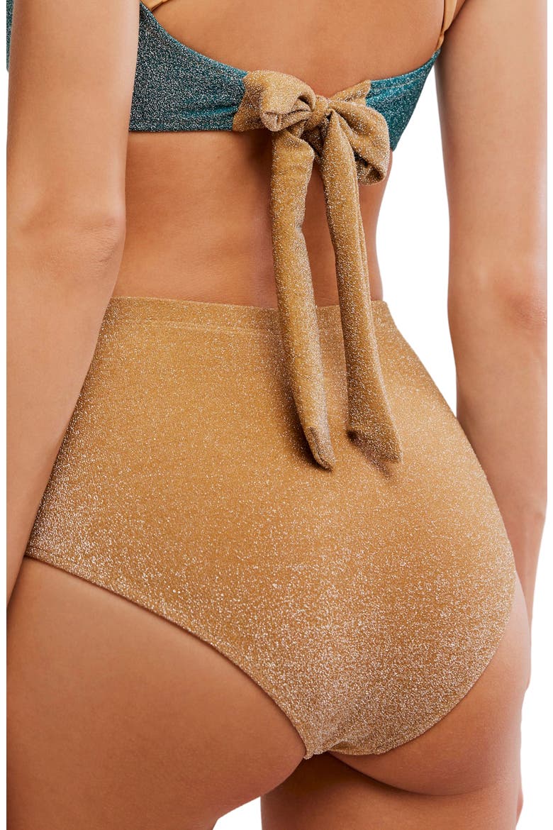 Billie High Waist Bikini Bottoms, Alternate, color, DOLCE DE LEITE