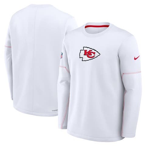 Men's Nike White Kansas City Chiefs Sideline Coaches Team Present Midweight Therma-FIT Sweatshirt