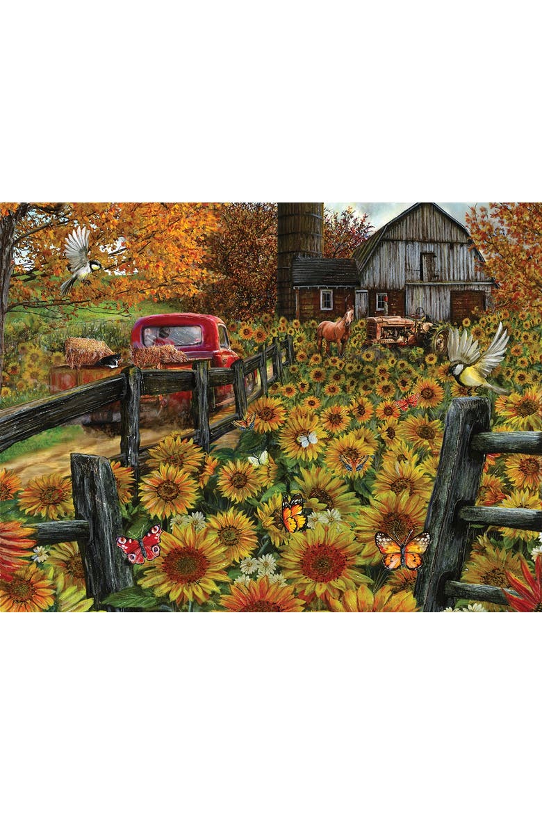 Sunflower Farm 500 piece Jigsaw Puzzle for Adults, Alternate, color, Multicolor