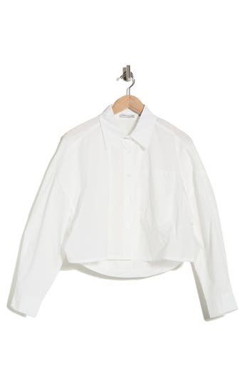 Patrizia Luca Cropped Cocoon Shirt In White