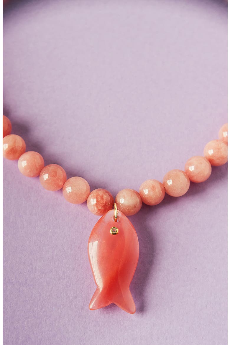 Coral Bay Fish Pendant Necklace, Alternate, color, PINK