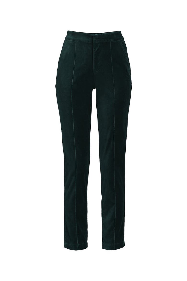 Velvet High Rise Pintuck Pencil Ankle Pants, Alternate, color, Deep Balsam