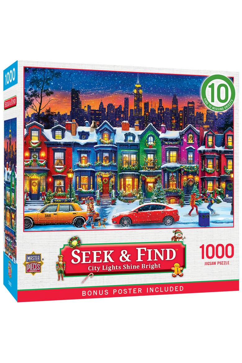 City Lights Shine Bright 1000pc Puzzle, Main, color, Multicolor