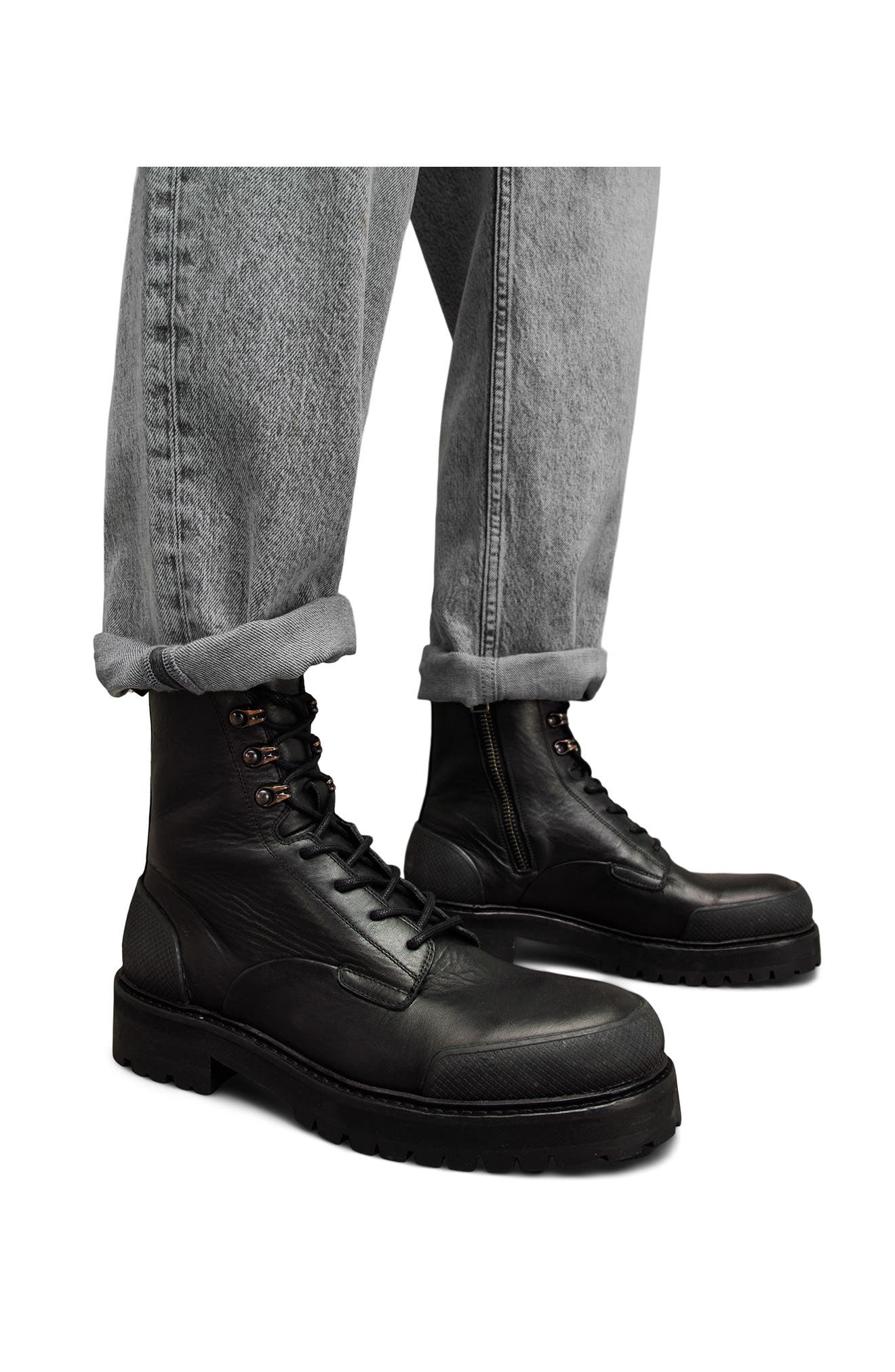 AllSaints Mudfox Lace-Up Boot, Alternate, color, 