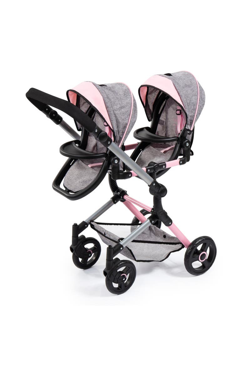 Twin Doll Pram Neo, Up to 18 Inch Dolls, Main, color, Pink