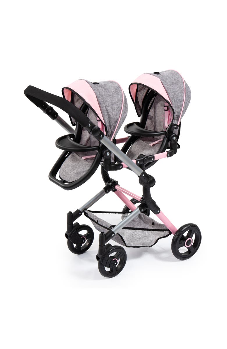 Bayer Design Twin Doll Pram Neo, Up to 18 Inch Dolls, Main, color, Pink