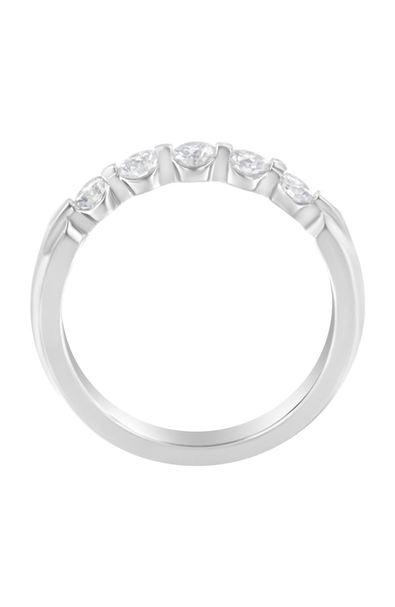 Haus of Brilliance 14K White Gold 1/2 cttw Diamond 5-Stone Band Ring, Alternate, color, White