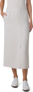 Akris Double Face Linen Blend Pencil Skirt