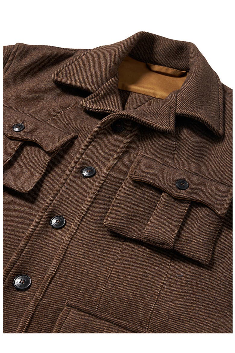 Carlo Sahariana Wool Jacket, Alternate, color, BROWN