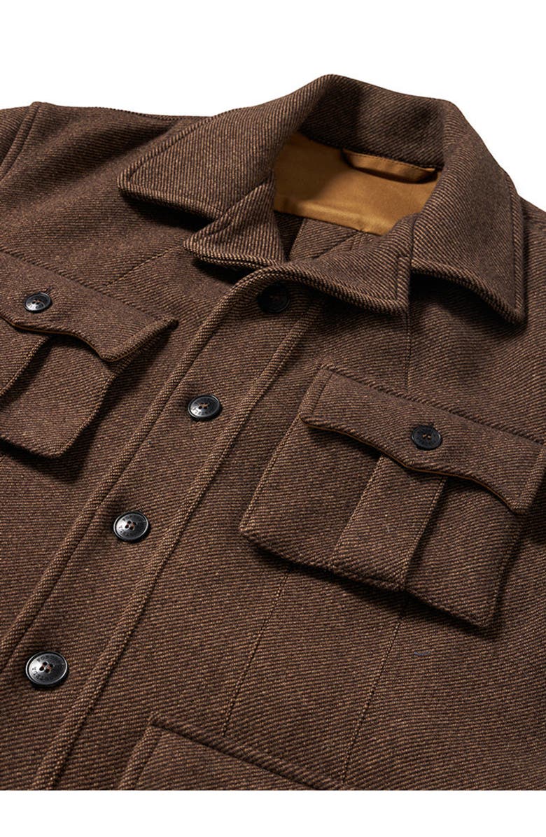 Fortela Carlo Sahariana Wool Jacket, Alternate, color, Brown